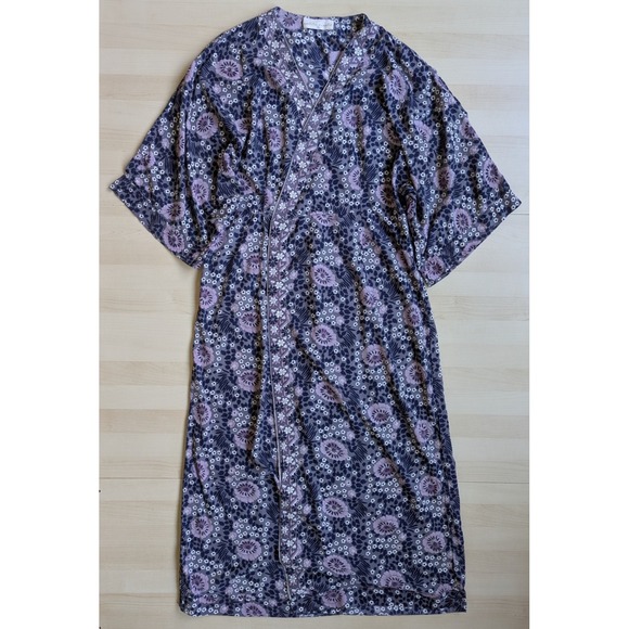 Natalie Martin Floral Long Kimono Robe Swim Cover‎ Cottagecore